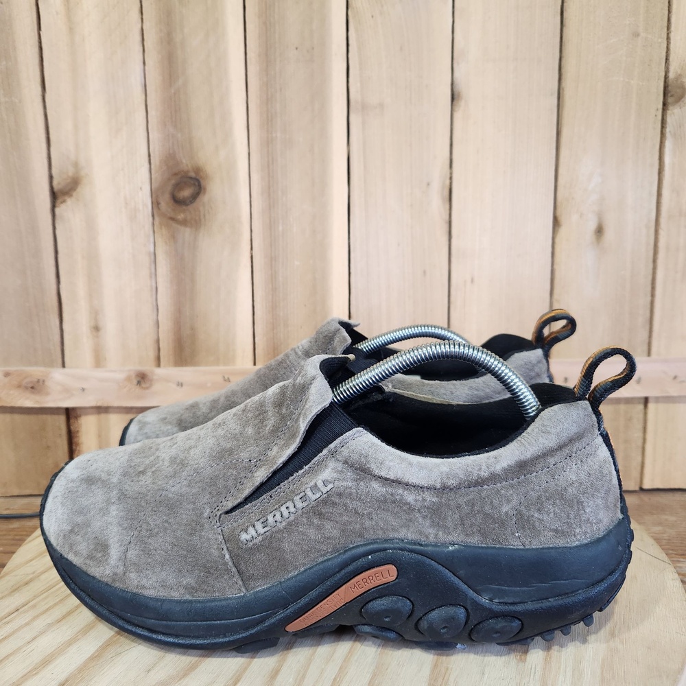 Merrell Jungle Moc Shoes Mens 9.5W Wide Brown Suede Slip On Comfort Casual